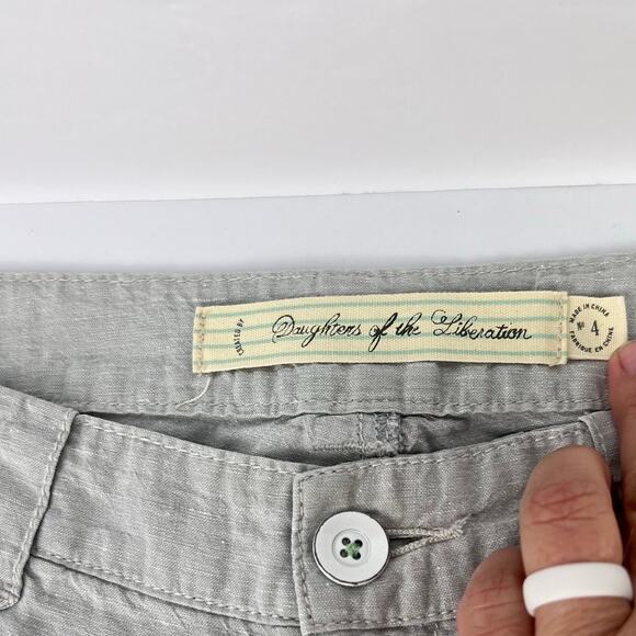 ANTHROPOLOGIE Daughters of the Liberation 4 Linen Women's Wide Leg Trousers - Picture 7 of 12